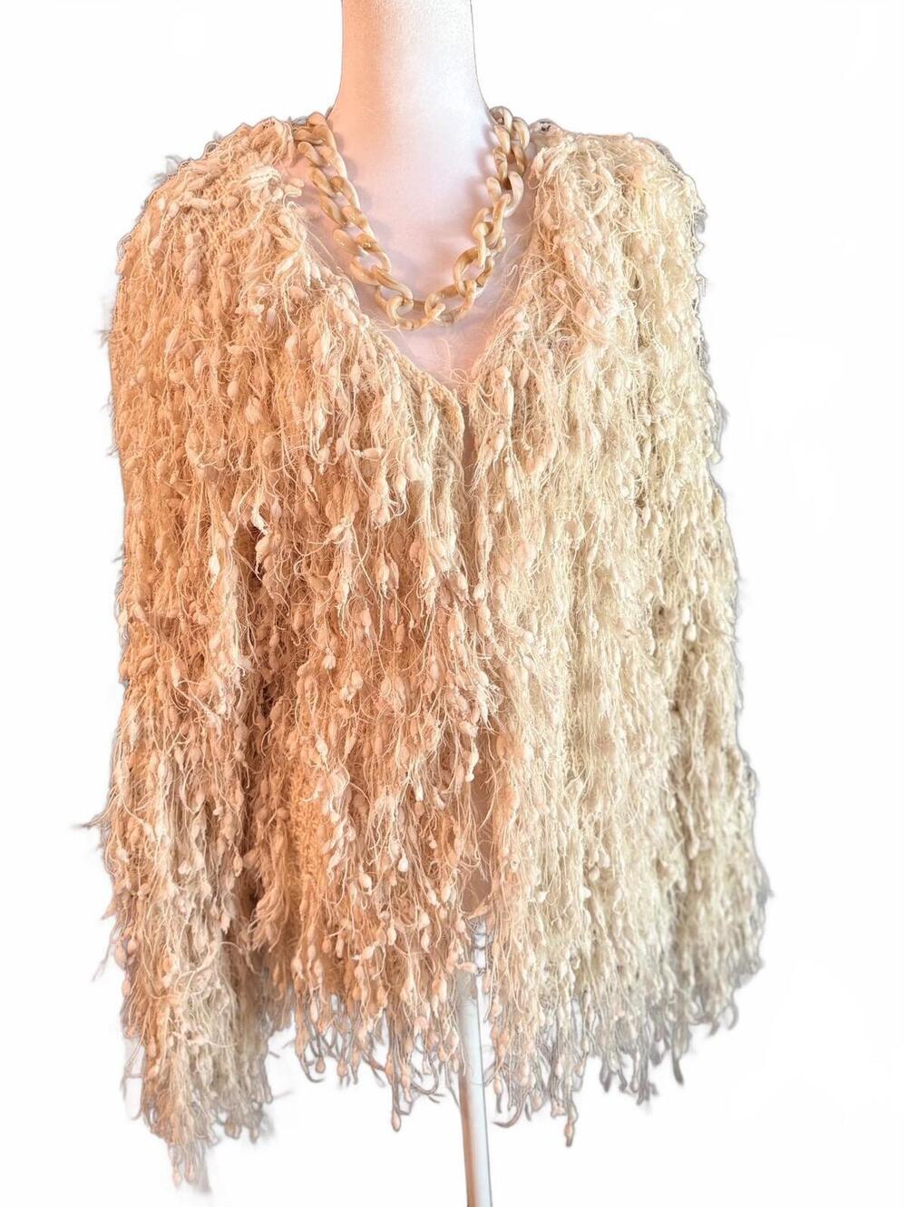 Renee C. Furry Knot Cardigan S (runs big->M)
